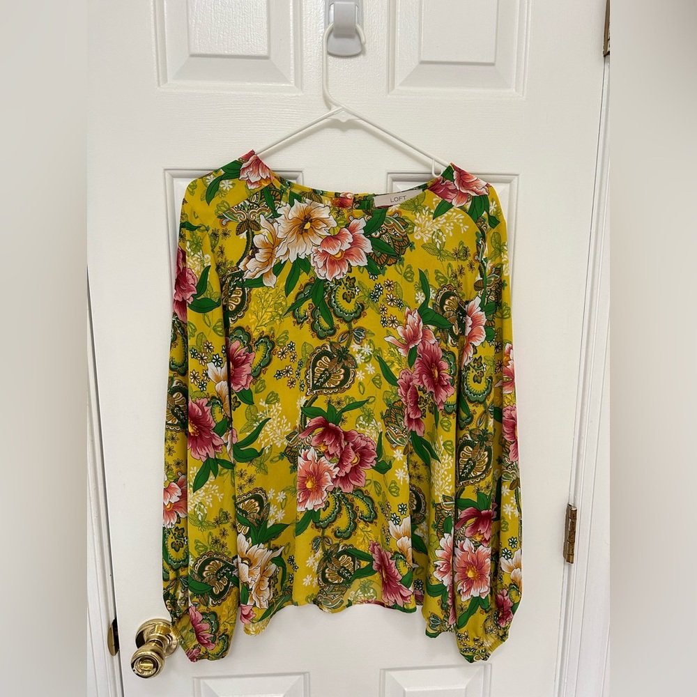 Loft Multicolored Floral Blouse